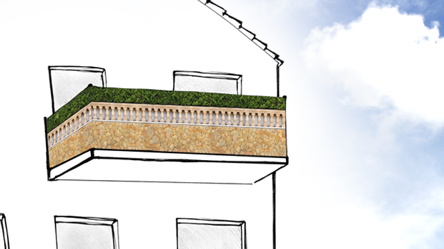 Anwendungsbeispiel am Balkon Anwendungsbeispiel am Balkon
