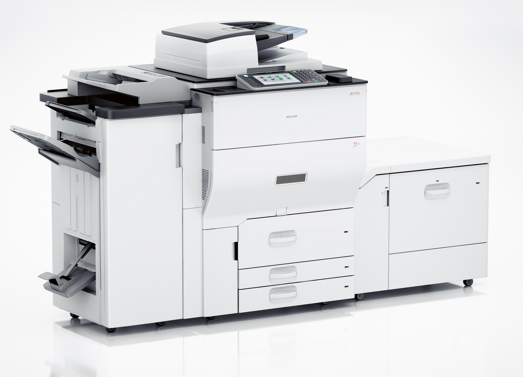 Hochgeschwindigkeitsdruck in Farbe und Schwarzweiß: MP C6502SP und MP C8002SP von Ricoh.
