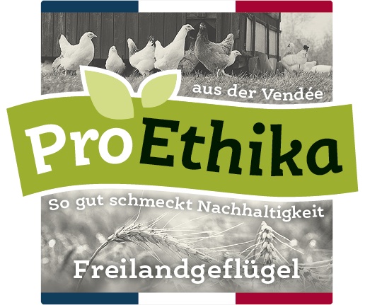 Unter der Marke ProEthika bringt Albers Freilandgeflügel auf den Markt. Unter der Marke ProEthika bringt Albers Freilandgeflügel auf den Markt.