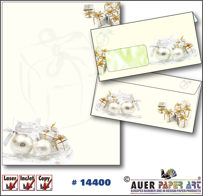 Weinachtspapier und Weihnachtskuvert im Set von Auer Paper Art Weinachtspapier und Weihnachtskuvert im Set von Auer Paper Art