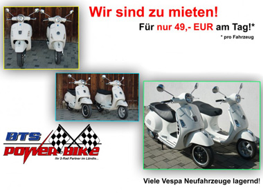 Für nur 49EUR am Tag eine Vespa mieten