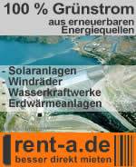 TVHmedia dem Betreiber der Mietwagen Informationsplattform www.rent-a.de jetzt mit 100 % Gruenstrom.
