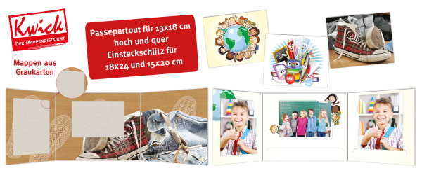 Schul- und Kindergartenmappen aus dem Kwick-Sortiment