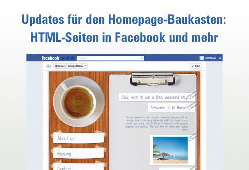 Update des Alfhosting Homepage-Baukastens: HTML-Seiten in Facebook erstellen und mehr Update des Alfhosting Homepage-Baukastens: HTML-Seiten in Facebook erstellen und mehr