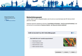Beim Online-Quiz können touristische Fachkräfte ein DRV-Weiterbildungsseminar gewinnen. Beim Online-Quiz können touristische Fachkräfte ein DRV-Weiterbildungsseminar gewinnen.