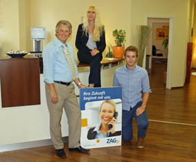 Das ZAG-Team in Hann. Münden: Michael Brandt (Geschäftsführer), Frederike Sckopp und Fabian Kutzera