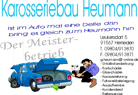 karosseriebau heumann,jörg heumann leukersdorf,georg heumann leukersdorf,heumann herrieden,autowerks
