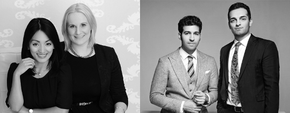 Zwei starke Gründer-Duos: Linh Nguyen, Tanja Bogumil (Kisura); Bahman Nedaei, Zahir Dehnadi (navabi)