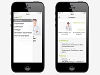Mobile Homepage der Bewerbung Mobile Homepage der Bewerbung