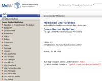 Startseite der Online-Anwendung: Cross-Border Mediation Startseite der Online-Anwendung: Cross-Border Mediation