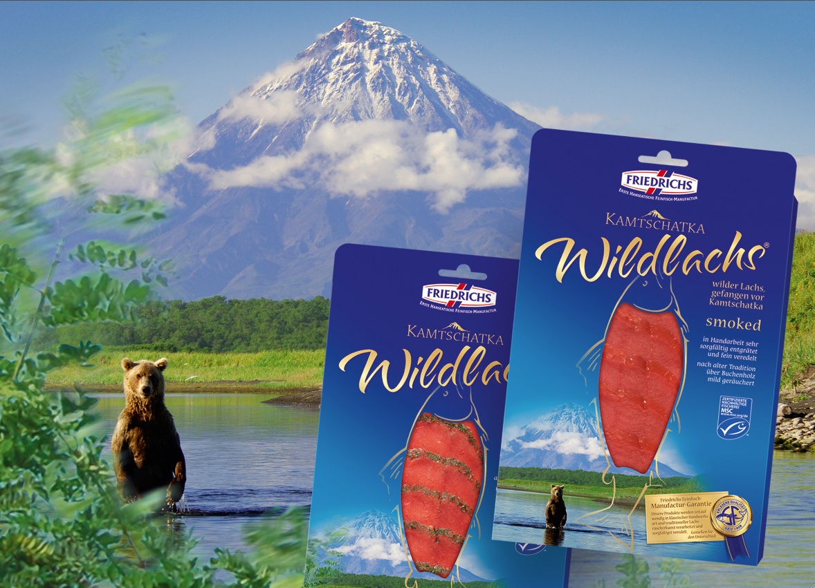 Bildunterschrift: Erster MSC-zertifizierter Wildlachs aus Kamtschatka von FRIEDRICHS Bildunterschrift: Erster MSC-zertifizierter Wildlachs aus Kamtschatka von FRIEDRICHS