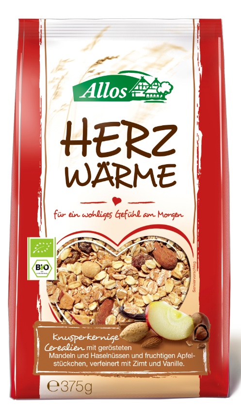 Das neue Allos Feel-Good-Müsli Herzwärme für ein wohliges Gefühl am Morgen Das neue Allos Feel-Good-Müsli Herzwärme für ein wohliges Gefühl am Morgen
