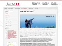 Die neue Website der Janz IT AG Die neue Website der Janz IT AG