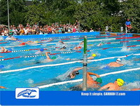 Das 20 x 30 Meter große, mobile Schwimmbecken. Foto: t-t-w Das 20 x 30 Meter große, mobile Schwimmbecken. Foto: t-t-w