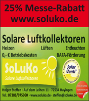 25% Rabatt auf SolarVenti Luftkollektoren kaufen