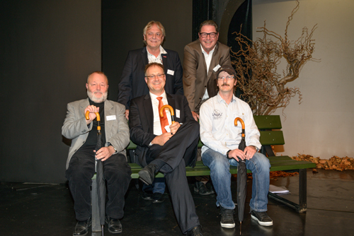 h.v.l. Josef Hofmann, Fredy Groth, v.v.l. Prof. Dr. Kurt Egreder, Prof. Dr. Steffen Hillebrecht, Mic h.v.l. Josef Hofmann, Fredy Groth, v.v.l. Prof. Dr. Kurt Egreder, Prof. Dr. Steffen Hillebrecht, Mic