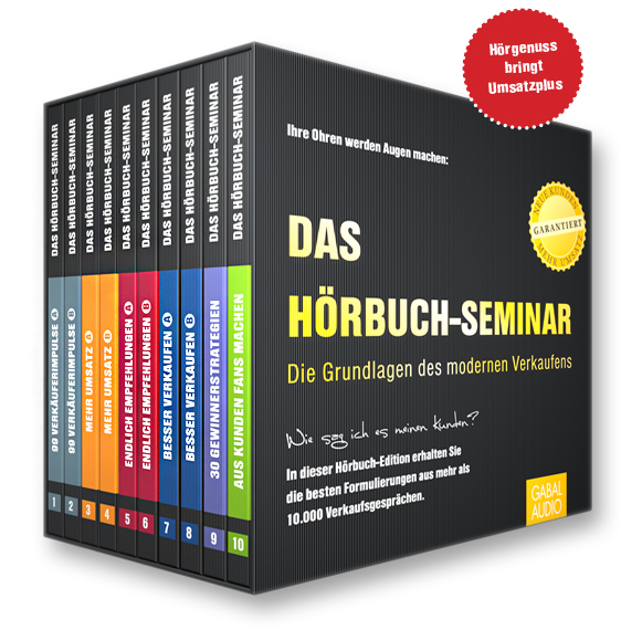Verkäuferwissen to go: DAS HÖRBUCHSEMINAR bildet die Grundlage des modernen Verkaufens. Verkäuferwissen to go: DAS HÖRBUCHSEMINAR bildet die Grundlage des modernen Verkaufens.