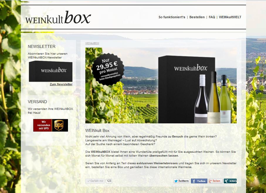 www.weinkultbox.de - Genießen - Bestellen - Teilen! www.weinkultbox.de - Genießen - Bestellen - Teilen!