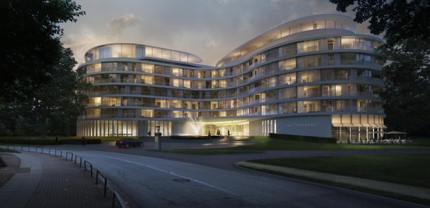 High-End-Luxushotel?The Fontenay?an Hamburgs Außenalster: Eröffnung soll Mitte 2016 sein