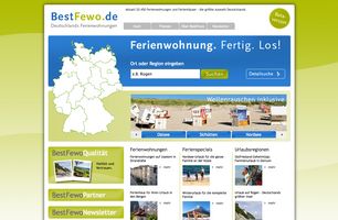 Die klar strukturierte Website www.bestfewo.de macht die Suche nach der geeigneten Ferienwohnung auf Die klar strukturierte Website www.bestfewo.de macht die Suche nach der geeigneten Ferienwohnung auf