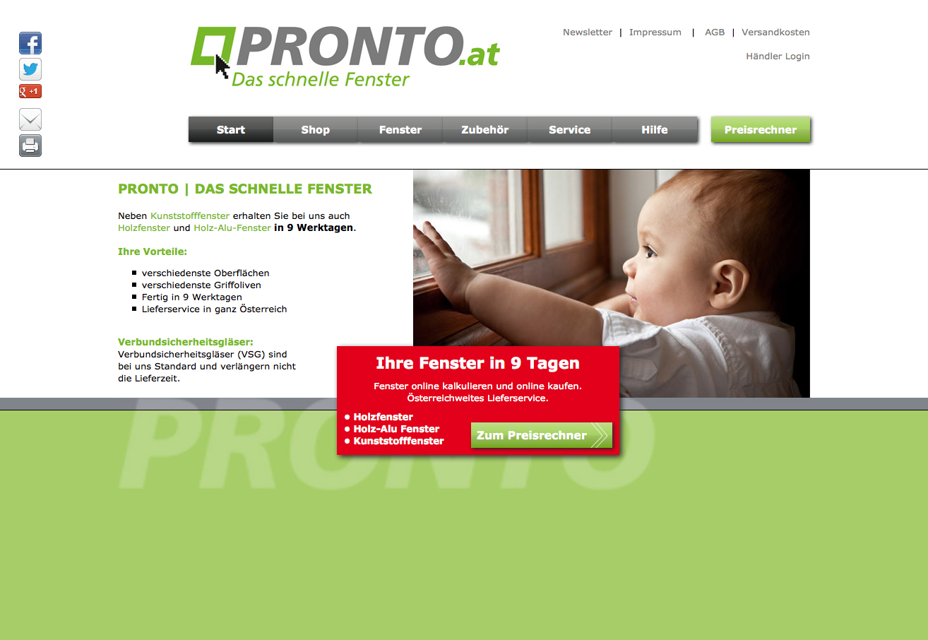 Pronto - das schnelle Fenster