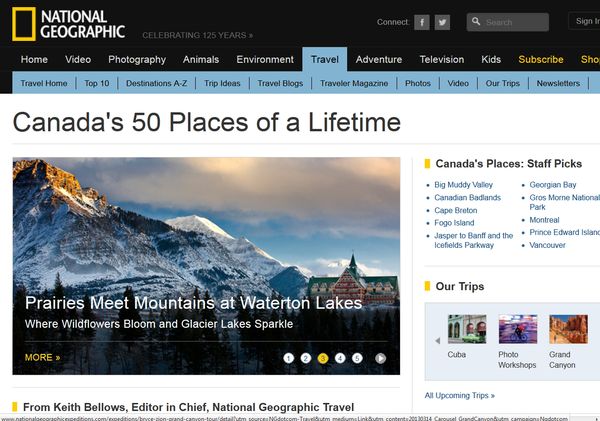 Canada's 50 Places of a Lifetime - Digital Super Mag - National Geographic Traveler
