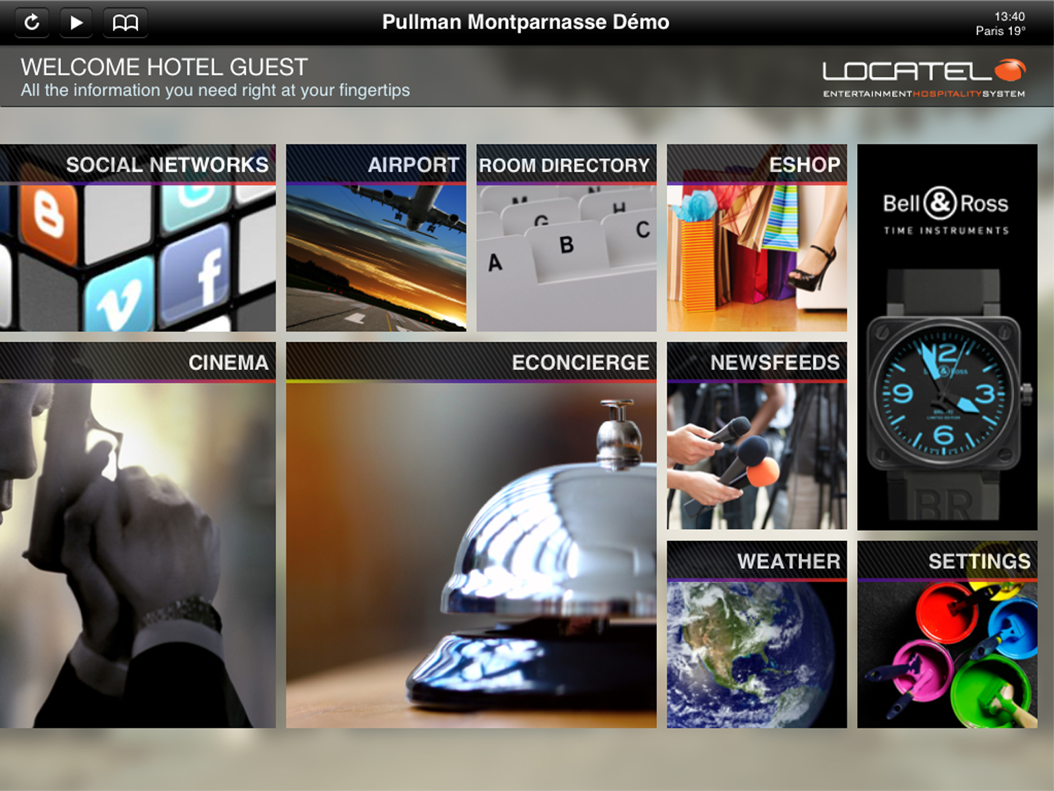 Die Anwendung LOBBY COMPANION wird auf Tablet-PCs angeboten. Die Anwendung LOBBY COMPANION wird auf Tablet-PCs angeboten.