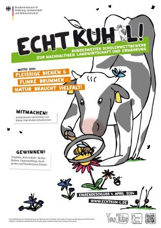 Echt kuh-l: Das Wettbewerbsplakat im Schuljahr 2013/2014
