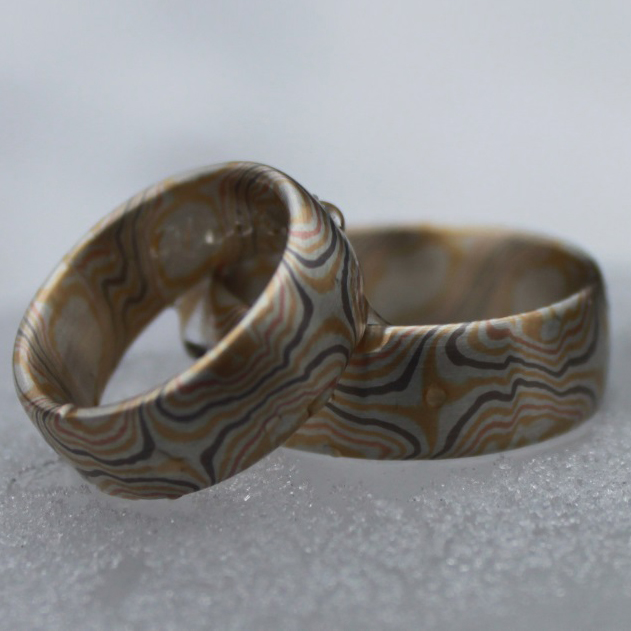 Mokume Gane Trauringe