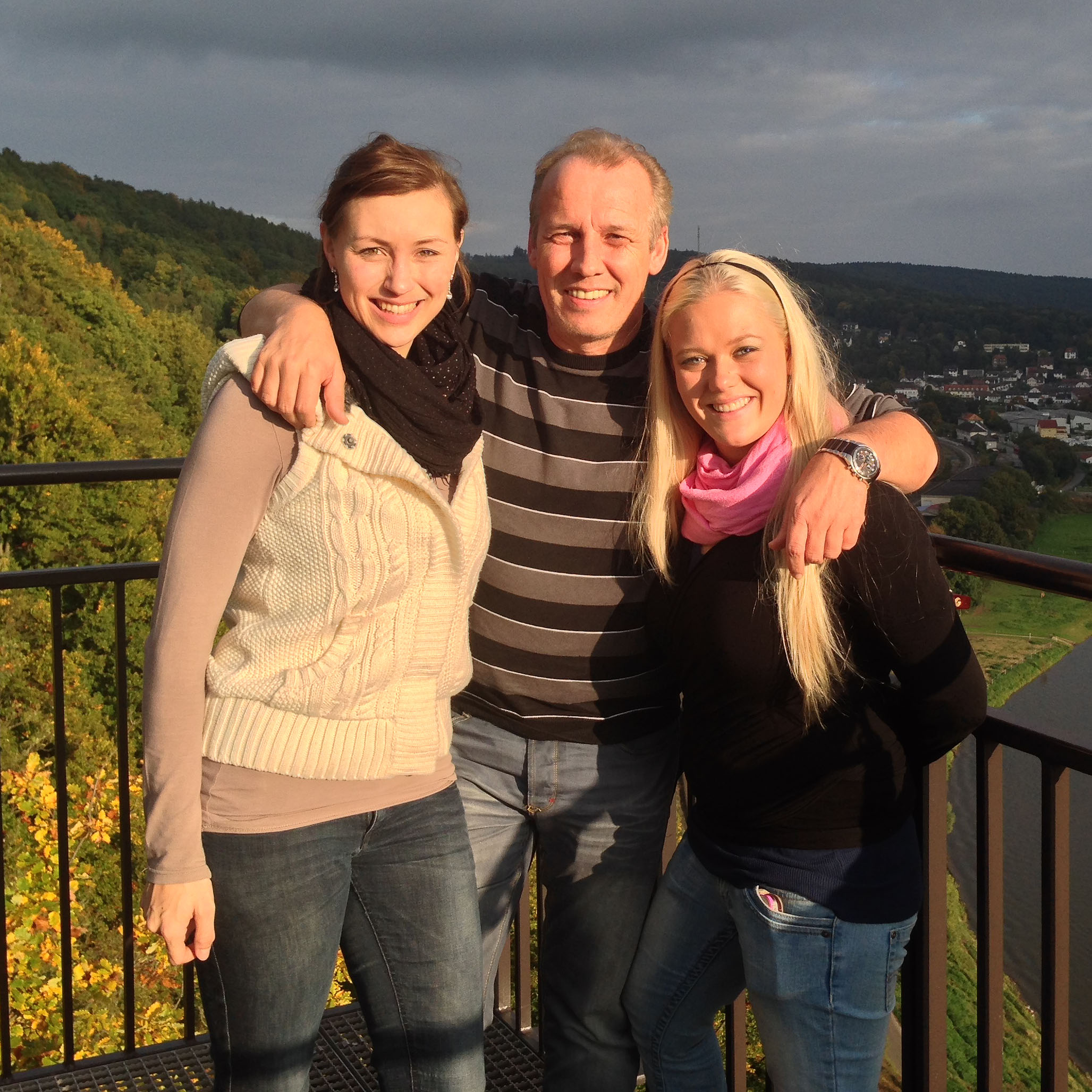 Gruppe WIND auf dem Weser-Skywalk Gruppe WIND auf dem Weser-Skywalk