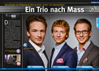 Zielgerichtet: Upd@te besuchte David Bachmann und seine Partner Mathias Böhm und Marc Massenz (v.li)