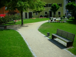 Wassergebundene Wegedecke mit Stabilizer
