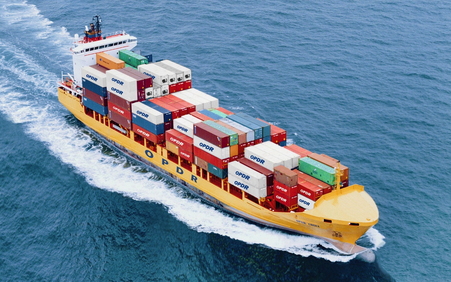 Containerschiff der Oldenburg-Portugiesischen Dampfschiffs-Rhederei (OPDR) Containerschiff der Oldenburg-Portugiesischen Dampfschiffs-Rhederei (OPDR)