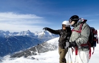 Panorama mit Skifahrern 4 - Skizentrum Hochpustertal (Ski)Hit Osttirol)