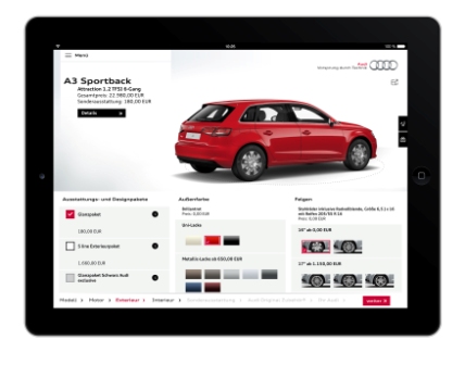 Audi Touch-Konfigurator - Copyright SapientNitro