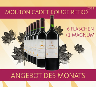 Jetzt die französische Weinlegende Mouton Cadet bei xanthurus entdecken! Jetzt die französische Weinlegende Mouton Cadet bei xanthurus entdecken!