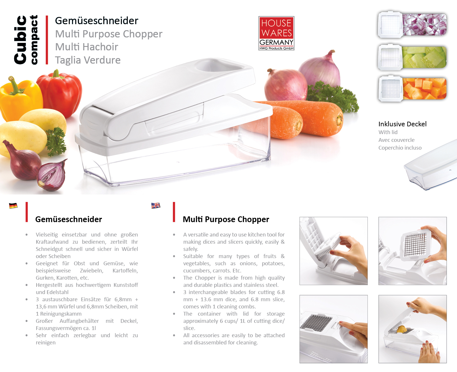 Cubic Gemüseschneider von HOUSEWARES GERMANY Cubic Gemüseschneider von HOUSEWARES GERMANY