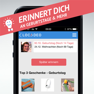Neue Android-App Locadeo hilft bessere Geschenke zu finden und seine Liebsten zuüberraschen Neue Android-App Locadeo hilft bessere Geschenke zu finden und seine Liebsten zuüberraschen