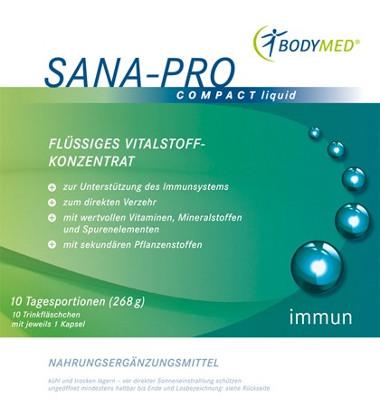 Bodymed SANA-PRO COMPACT liquid immun - Nahrungsergänzungsmittel zur Unterstützung des Immunsystems Bodymed SANA-PRO COMPACT liquid immun - Nahrungsergänzungsmittel zur Unterstützung des Immunsystems