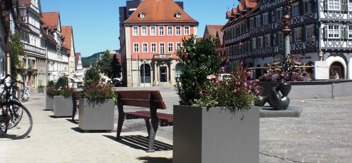 Pflanzgefäß Bari in der Schorndorfer Innenstadt
