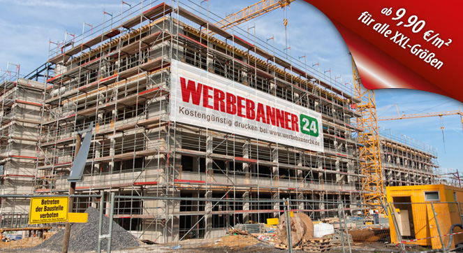 Werbebanner auf Baustellen Werbebanner auf Baustellen