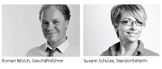 Roman Molch, Geschäftsführer / Susann Schulze, Standortleiterin