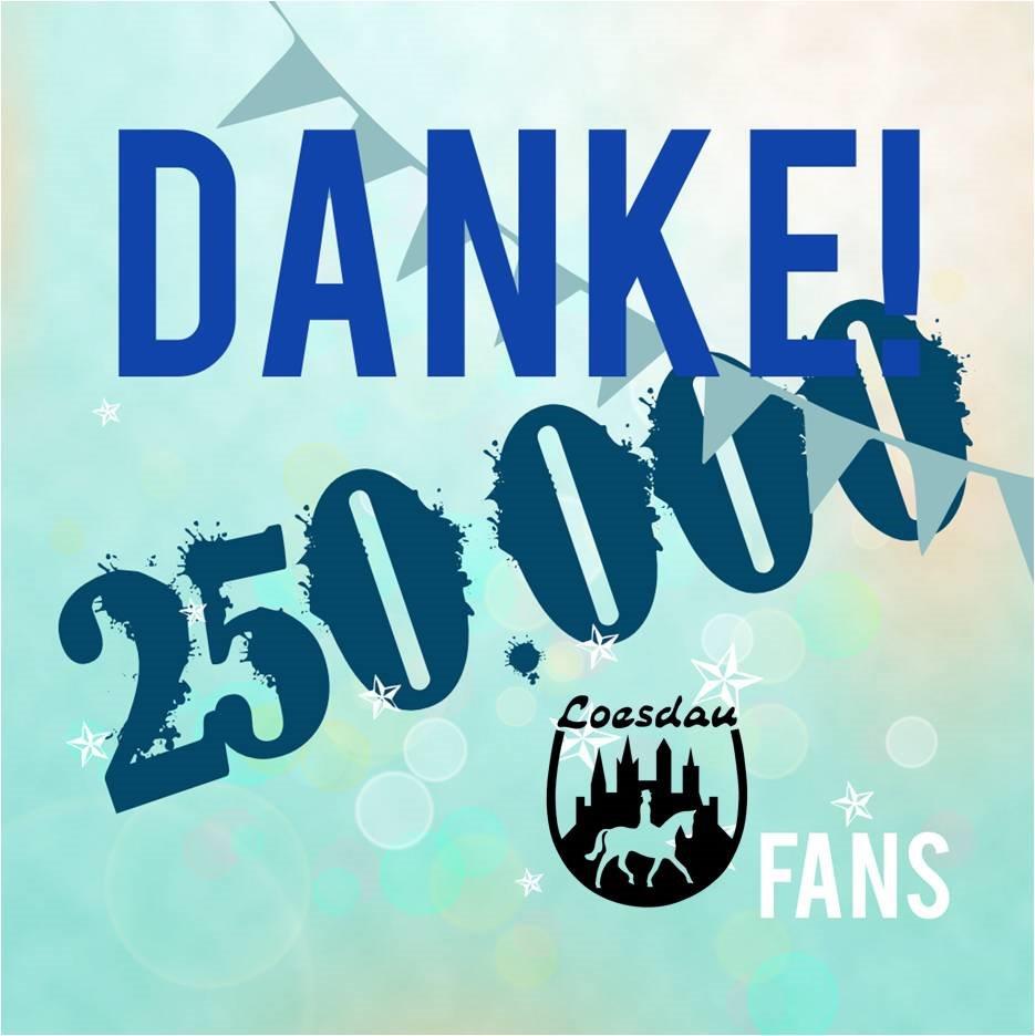 Loesdau freut sich über eine Viertelmillion Fans! Loesdau freut sich über eine Viertelmillion Fans!