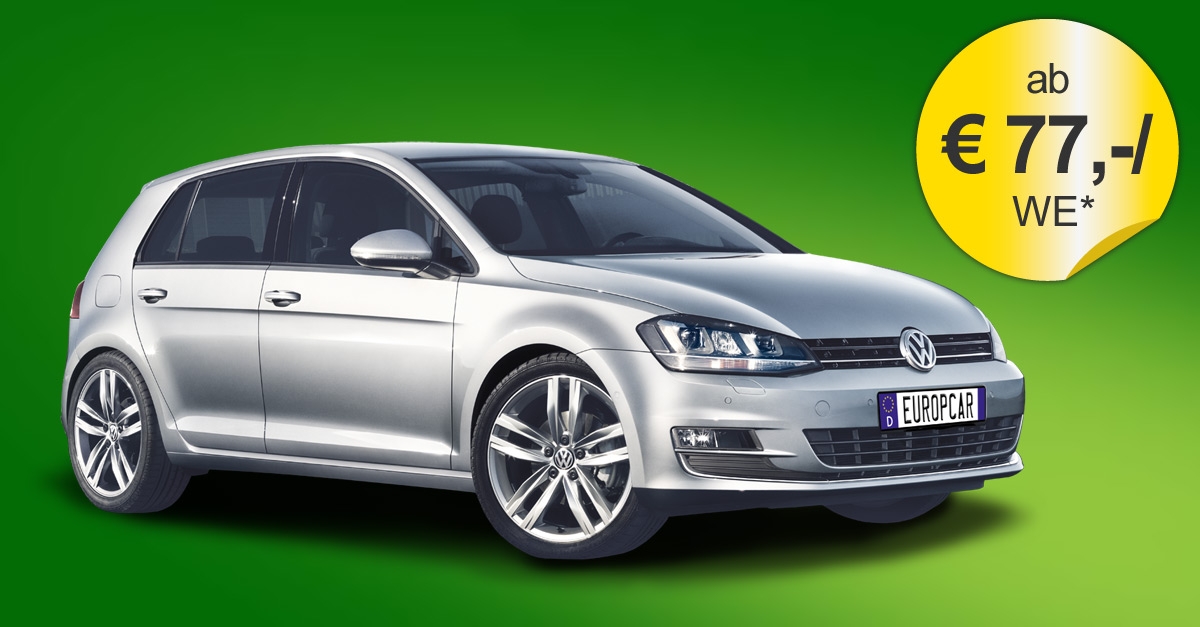 Europcar Mietwagenangebot exklusiv bei Facebook
