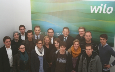 Die SRH-Gruppe der BWLer bei WILO - Foto: pr Die SRH-Gruppe der BWLer bei WILO - Foto: pr