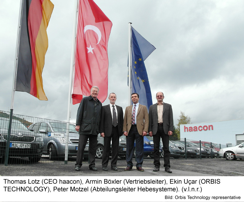 Mit der ORBIS TECHNOLOGY hat die haacon hebetechnik eine neue Repräsentanz in der Türkei. Mit der ORBIS TECHNOLOGY hat die haacon hebetechnik eine neue Repräsentanz in der Türkei.