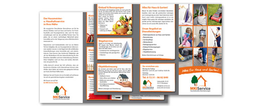 Flyer DIN lang hoch 6 Seiten Wickel