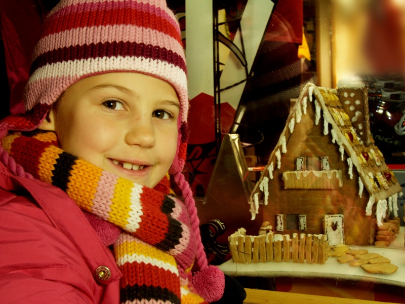 Zum Anbeißen: Lebkuchenhäuschen in den Schaufenstern. Zum Anbeißen: Lebkuchenhäuschen in den Schaufenstern.