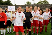 Mädchen feiern den Girlscup Mädchen feiern den Girlscup