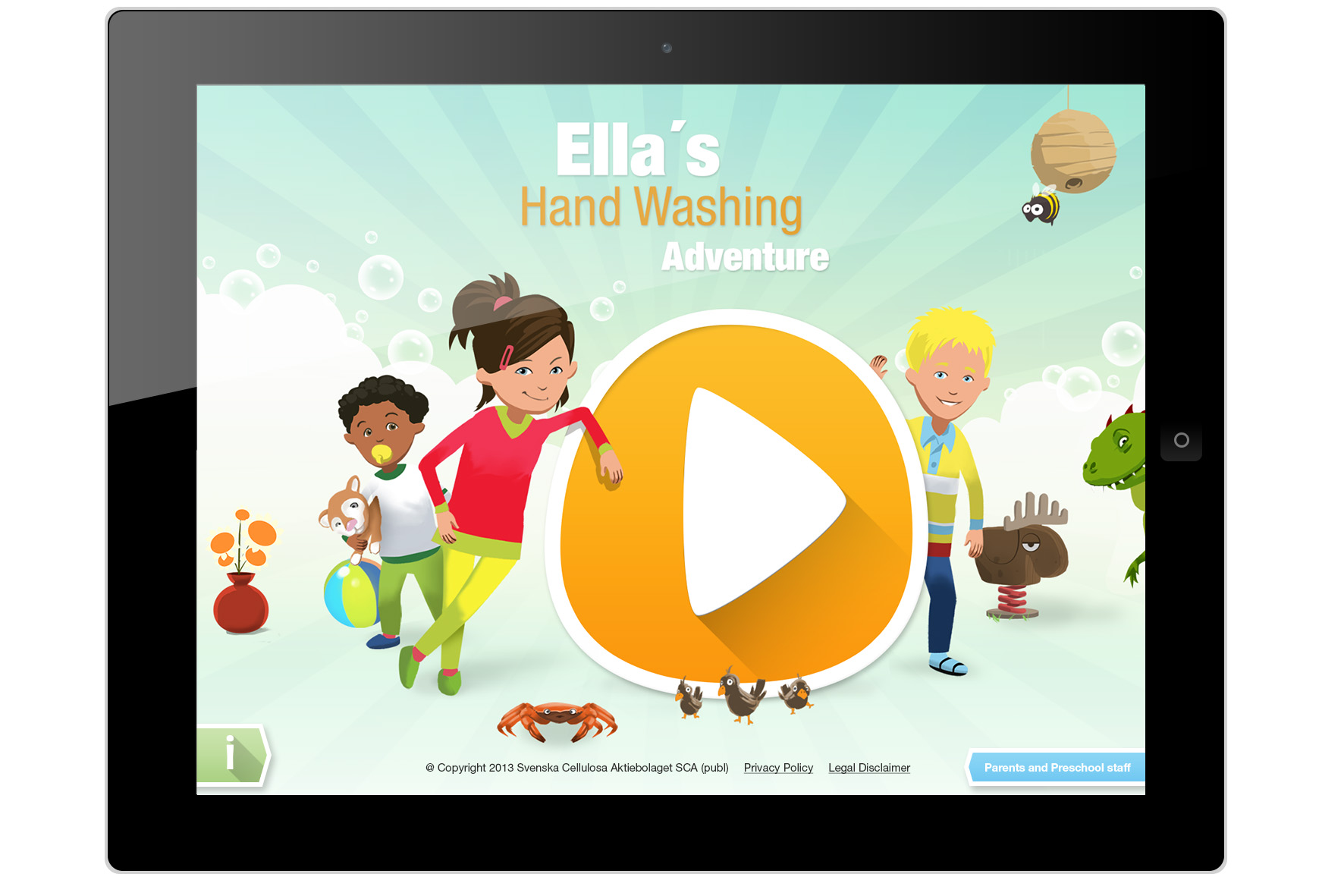 Ellas Händewasch-App zeigt Kindern wie man sich richtig die Hände wäscht. Ellas Händewasch-App zeigt Kindern wie man sich richtig die Hände wäscht.